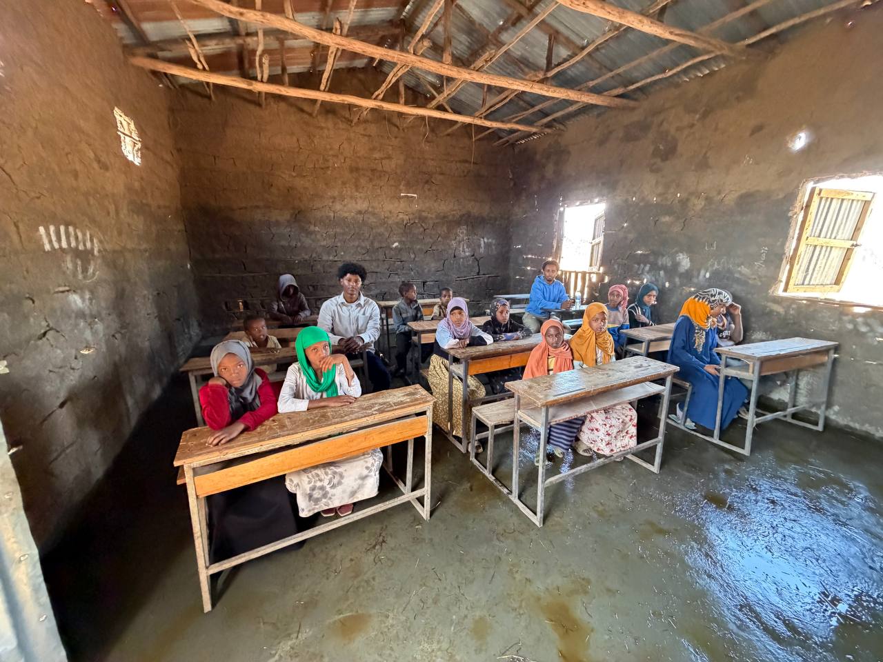 Students in a classroom supported by the foundation